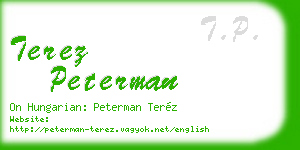 terez peterman business card