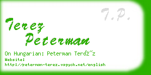 terez peterman business card